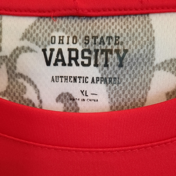 Authentic Apparel Varsity Ohio State Buckeyes Red/White T-Shirt Men's Size XL - Picture 5 of 9